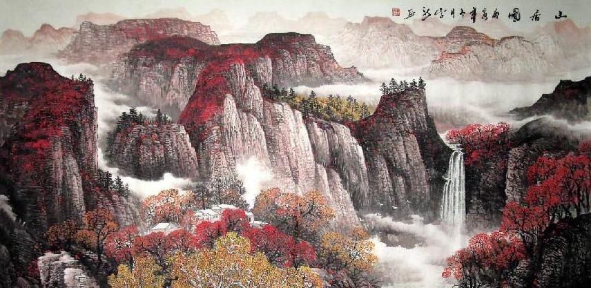 找手工活加工項(xiàng)目加盟仿真動感山水畫制作(圖1)