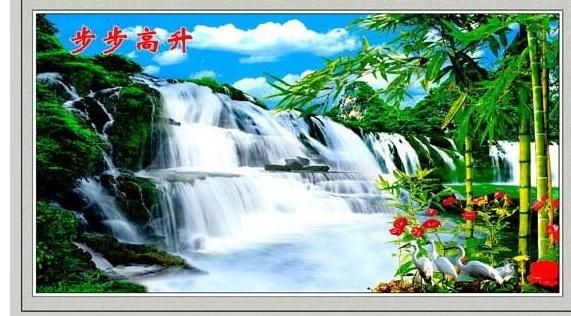 找手工活加工項(xiàng)目加盟仿真動感山水畫制作(圖2)