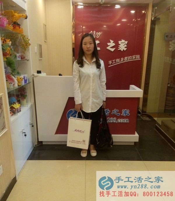 河北保定商店郝女士來手工活之家考察，欲組織人做手工活(圖1)