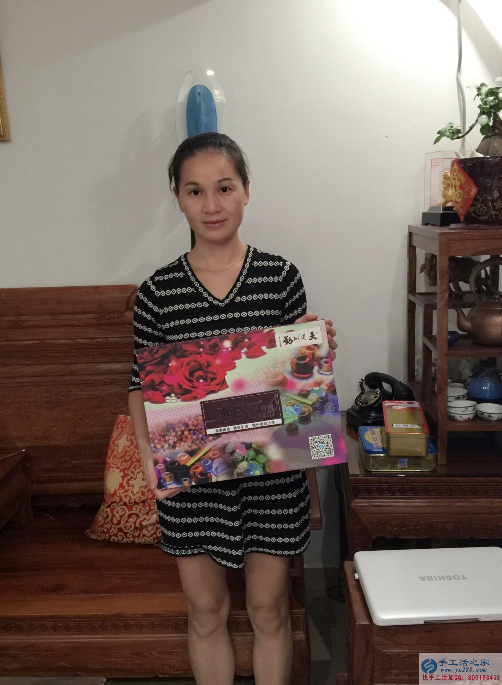 免費(fèi)領(lǐng)料回家做手工活，廣東深圳林女士在家做手工活賺錢