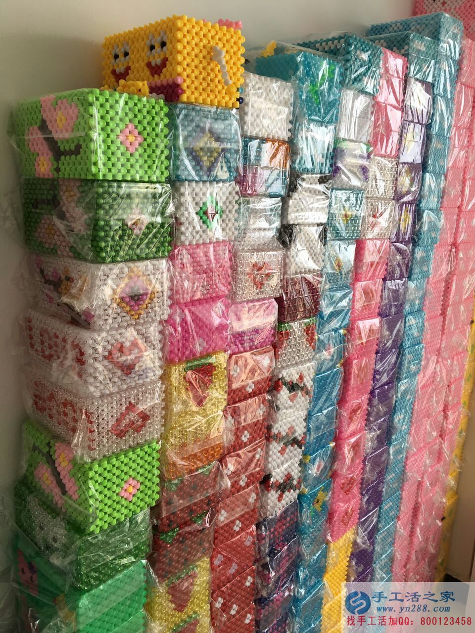 手工活之家精美串珠紙巾盒成品 手工活之家精美串珠紙巾盒成品