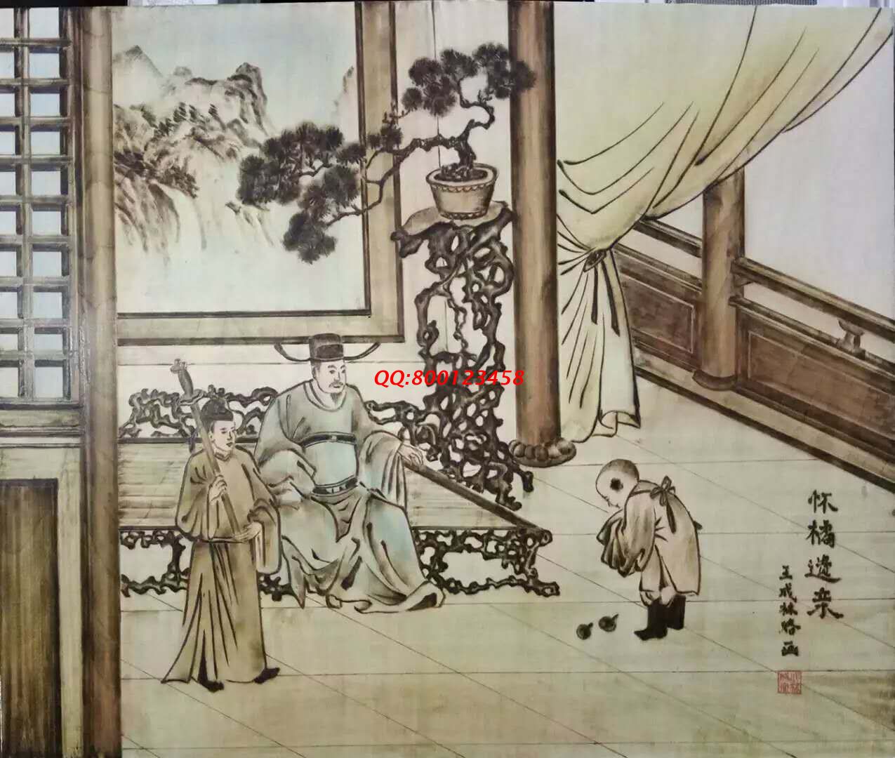 【民間手工藝品推介】邱縣傳統(tǒng)純手工烙畫，《二十四孝系列》預(yù)約定制，尺寸46*39cm