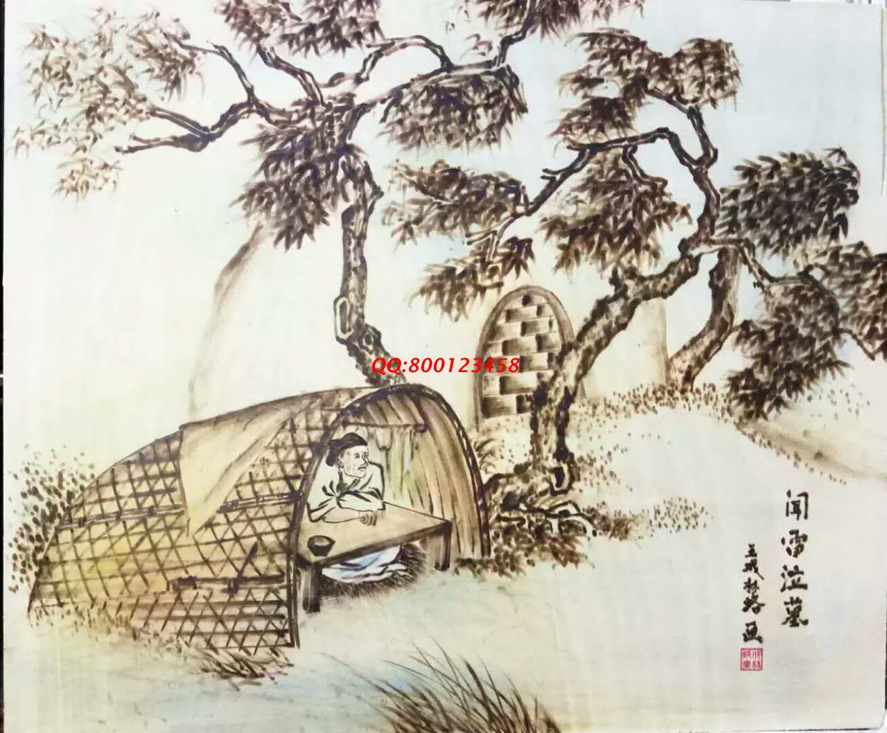 【民間手工藝品推介】邱縣傳統(tǒng)純手工烙畫，《二十四孝系列》預(yù)約定制，尺寸46*39cm