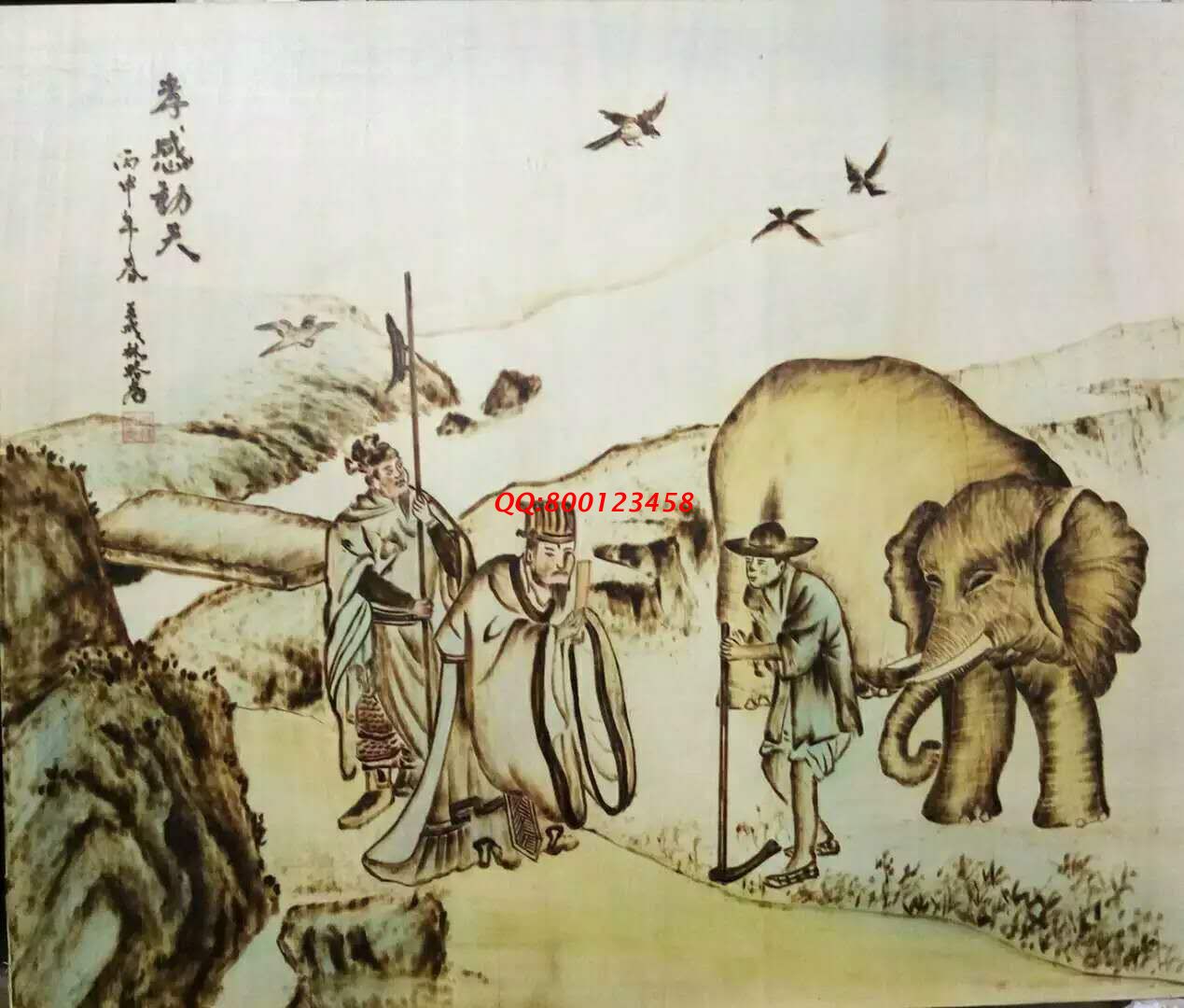 【民間手工藝品推介】邱縣傳統(tǒng)純手工烙畫，《二十四孝系列》預(yù)約定制，尺寸46*39cm