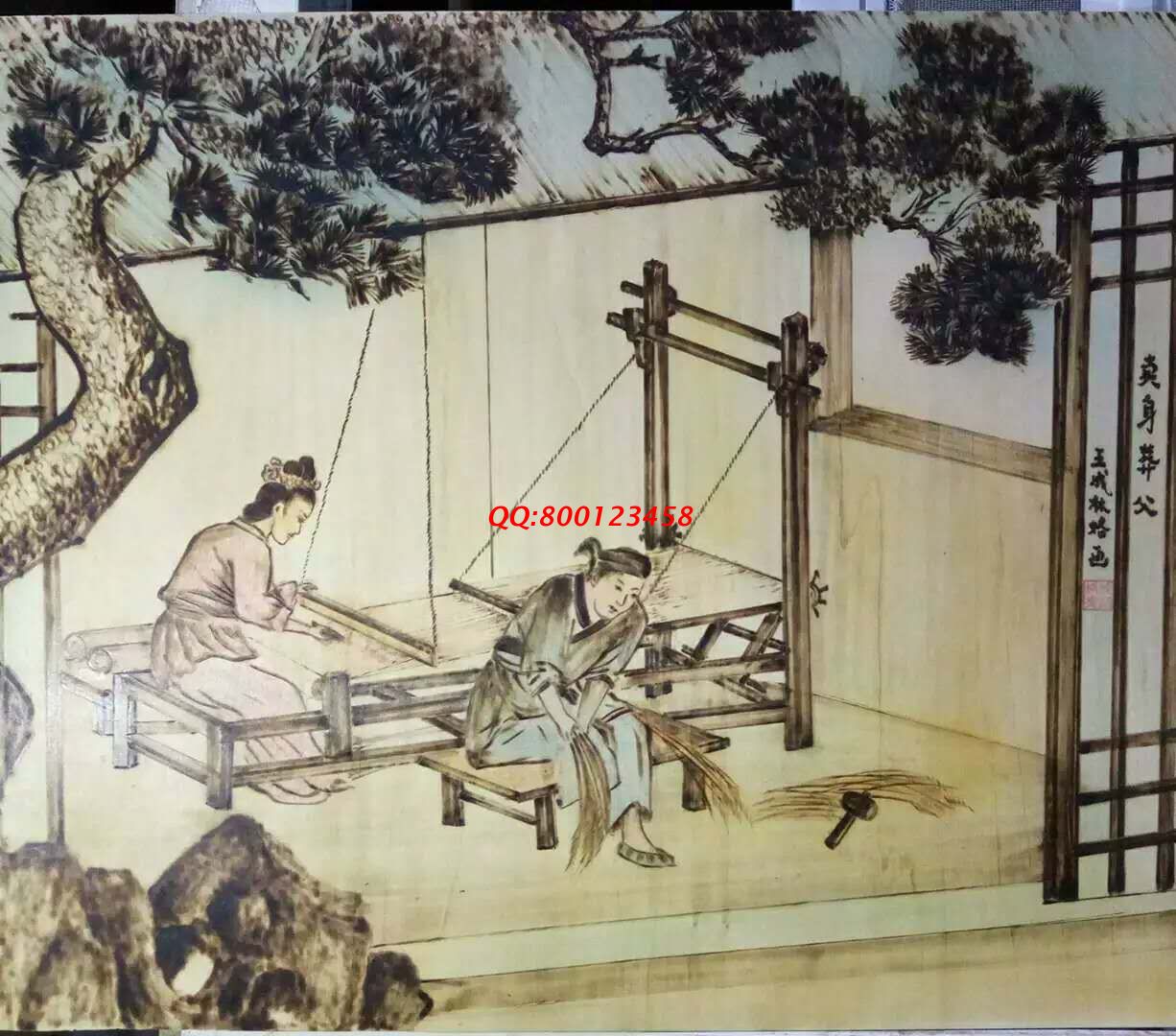 【民間手工藝品推介】邱縣傳統(tǒng)純手工烙畫，《二十四孝系列》預(yù)約定制，尺寸46*39cm