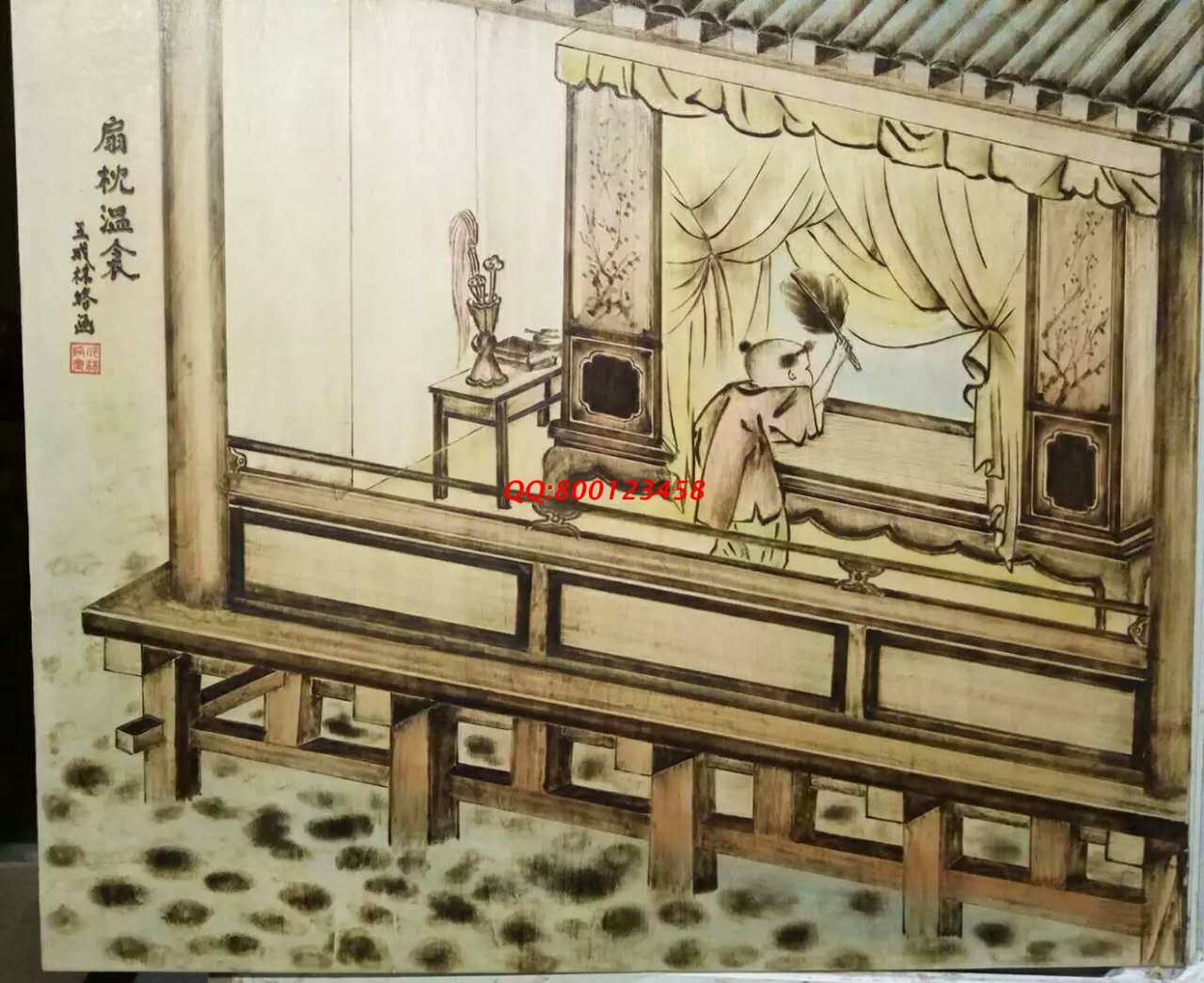 【民間手工藝品推介】邱縣傳統(tǒng)純手工烙畫，《二十四孝系列》預(yù)約定制，尺寸46*39cm