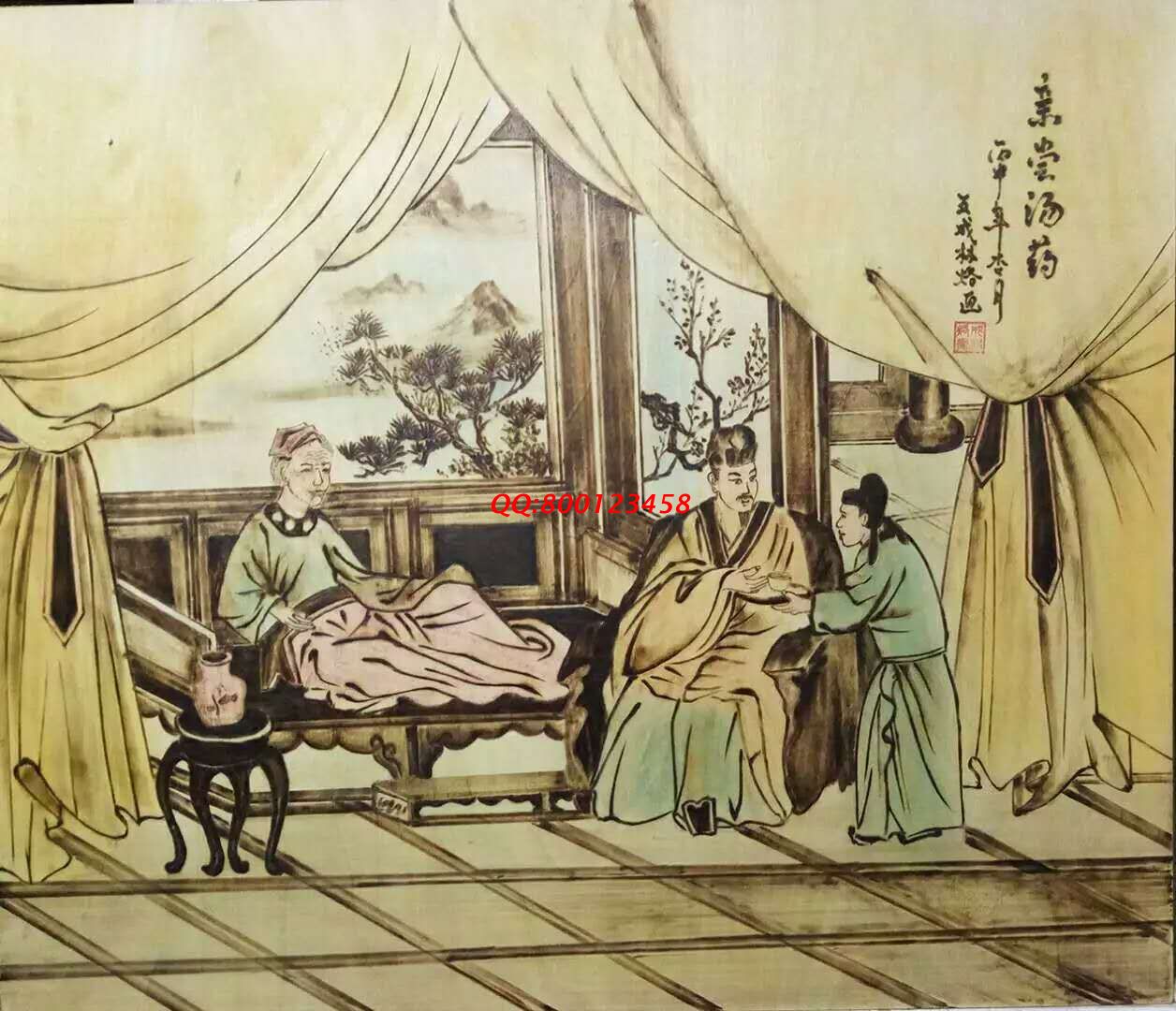 【民間手工藝品推介】邱縣傳統(tǒng)純手工烙畫，《二十四孝系列》預(yù)約定制，尺寸46*39cm