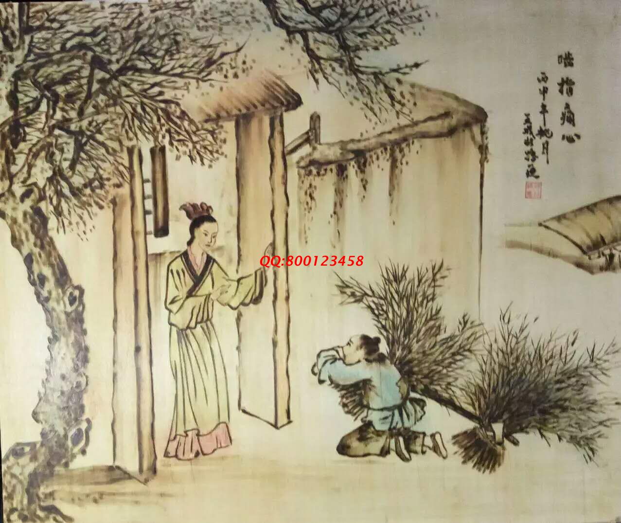 【民間手工藝品推介】邱縣傳統(tǒng)純手工烙畫，《二十四孝系列》預(yù)約定制，尺寸46*39cm