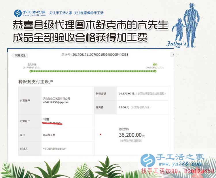  16326元到36200元只用了十四天，代理亢先生是怎樣做珠繡手工活外發(fā)加工創(chuàng)業(yè)賺錢？
