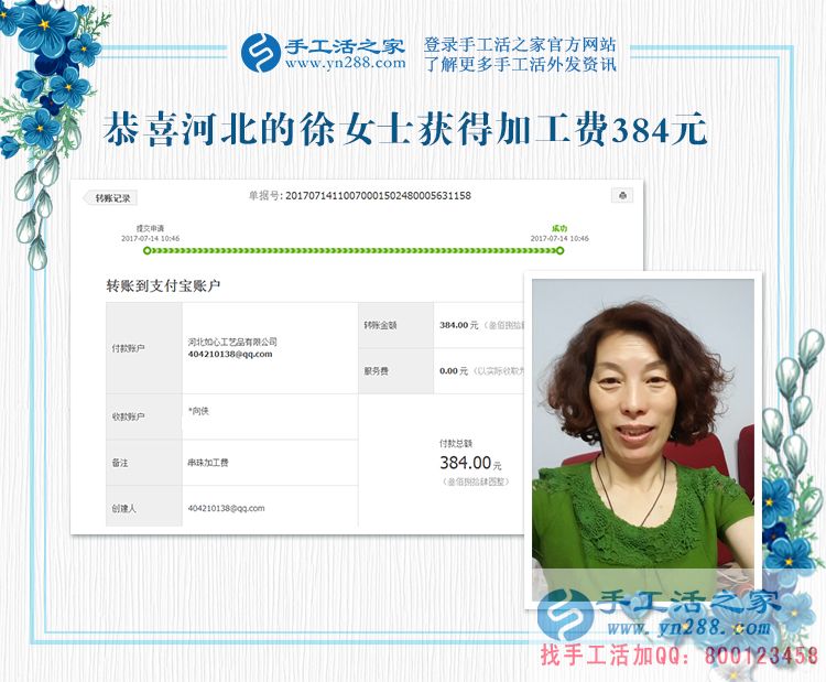 巧手營造美麗，河北承德的美容師徐女士，在家兼職做手工活賺錢(圖1)