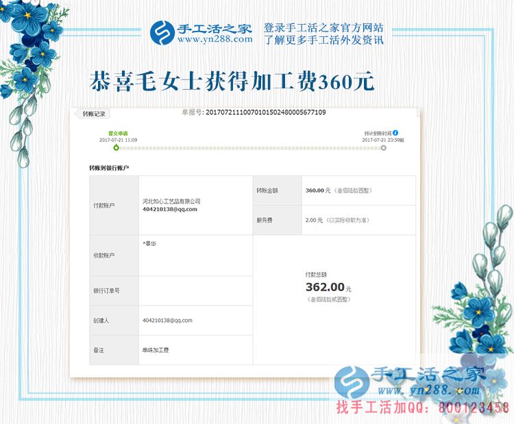 做十字繡不行了，毛女士找到愛心企業(yè)的珠繡手工活兼職賺錢(圖1)