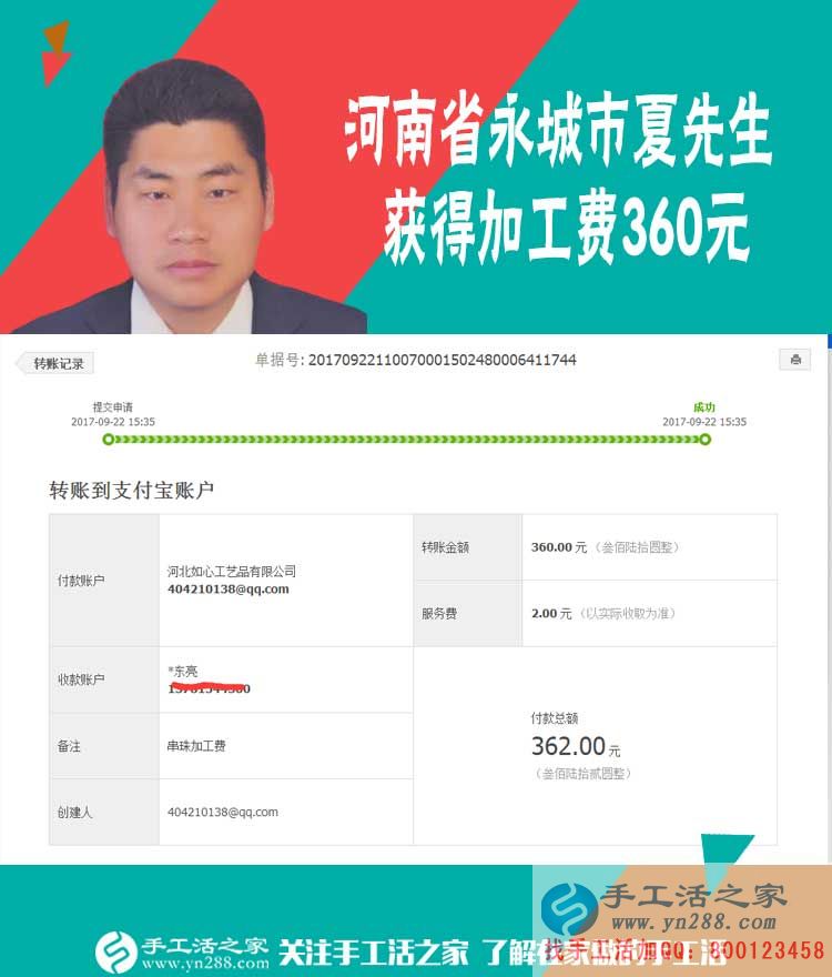 先從個(gè)人加工做起，再到組織人加工，河南永城夏先生下定決心要好好做手工活事業(yè)(圖1)