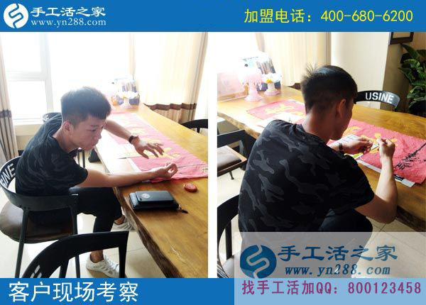 手工活之家&mdash;&mdash;客戶現(xiàn)場考察與學(xué)習(xí)珠繡針法