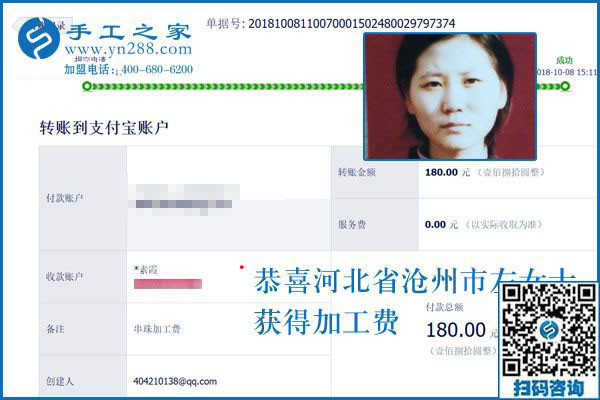 服裝店里的兼職手工活，河北滄州左女士一直這樣掙錢