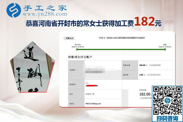 開店之余好兼職，河南開封常女士堅持做外發(fā)手工活加工項目