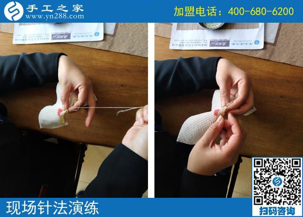 3月17日，想接正規(guī)廠家的手工活就選這里的珠繡免押金手工活，手工之家接待考察加工客戶剪影