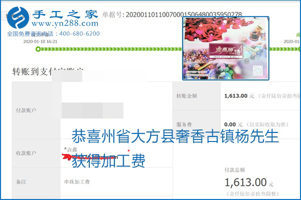 勵志珠珠繡手工活加盟項目加工費怎樣結算？收入好嗎？