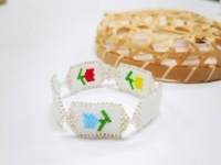 1月4日，手工活外發(fā)一手貨源，在家兼職手工活掙錢(qián)，小成本創(chuàng)業(yè)做手工傳承官，手工之家努力讓合作人員做的更多、收入更好，圖為串珠米珠繡純手工產(chǎn)品剪影