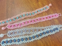 純手工產(chǎn)品串珠米珠繡展示，精美的手飾之手鏈