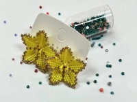 串珠米珠繡純手工產(chǎn)品展示，精美的耳飾之耳釘