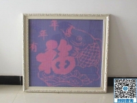 高貴高雅的勵志珠珠繡，每一幅都是加工會員的心血結(jié)晶